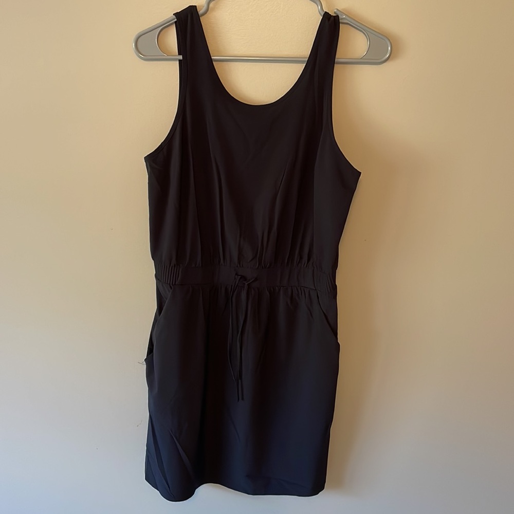 All in Motion Black Polyester Draw-Tie Waist Sleeveless Dress (Size S)